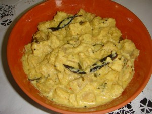 Raw bananana curry