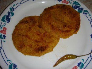 Makki ki roti with bhurji